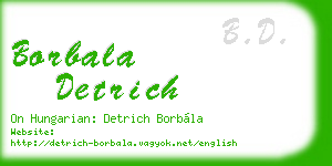 borbala detrich business card
