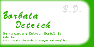 borbala detrich business card